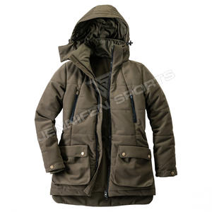 Veste de chasse d'hiver unie 2026 en gros, respirante et chaude, avec capuche, logo de marque personnalisé pour l'extérieur, en toile 100 % coton - Product Image 2