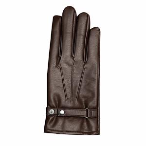 Gants de conduite pour homme en cuir de cerf véritable, unis, à doigts complets, compatibles écran tactile, non doublés, pour l'hiver, la voiture et la moto - Product Image 4