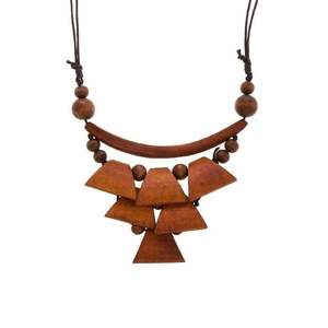 Collier ethnique en bois pour femme, style durable, accessoires de mode en cristal - Product Image 4