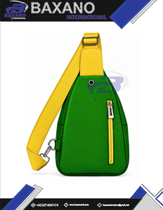 Mochila Bandolera Personalizada Chi Eta Phi Verde y Amarilla para Mujer, Bolso de Pecho con Múltiples Bolsillos, Correa de Hombro de Cuero PU - Product Image 5