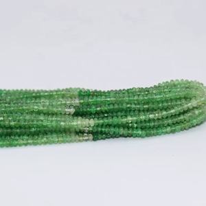 ลูกปัดพลอย tsavorite ขนาด16นิ้วคุณภาพ AAA ขนาด3-3.5มม. ลูกปัดรอนเดลเรียบสำหรับทำเครื่องประดับซาร์โวไรต์ธรรมชาติ - Product Image 1