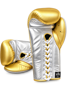 ถุงมือชกมวยหนังวัวแท้สีเงินเมทัลลิกและสีทองแบบสั่งทำพิเศษ รุ่น No Boxing No Life สำหรับผู้ใหญ่ รุ่น CP-BG-129 - Product Image 2