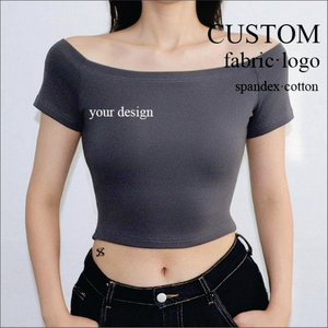 Custom New High Waisted Cropped Casual Knitted Shoulder <b>Tank</b> <b>Top</b> Slim Fit Sexy 100% Cotton Breathable Eco-Friendly for Women - Product Image 5