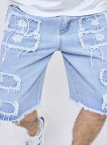 Shorts Bermuda d'été respirants pour hommes avec motif patchwork, mélange polyester/coton, style streetwear, coupe ample - Product Image 3