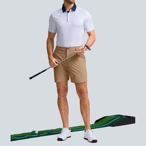 Pantalones Cortos Deportivos Casuales de Verano de Color Sólido con Logotipo Personalizado OEM, Pantalones Cortos de Golf Microelásticos que Absorben el Sudor para Hombre - Product Image 1