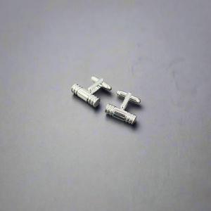 Premium <b>Silver</b> Ribbed Cufflinks for Men Elegant Formal Shirt Accessories | Business Wedding Gift OEM Wholesale Export India 2026 - Product Image 3