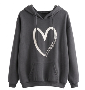 Ostriya Intl Custom Pullover Hoodie Women High Quality Breathable Winter 100% Cotton <b>Oversized</b> Streetwear Solid Front Letter - Product Image 3