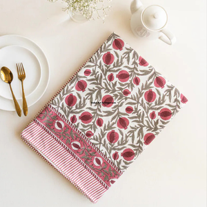 Indian Handmade Premium Quality Eco-friendly Floral Pattern Cotton <b>Table</b> <b>Cover</b> Modern Style for Wedding Use - Product Image 5