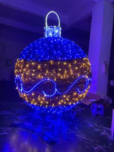 Nuevo adorno <span class=keywords><strong>luces</strong></span> de bola de arco gigante para centros comerciales al aire libre impermeable <span class=keywords><strong>Navidad</strong></span> 3D LED marco de alambre hecho a mano <span class=keywords><strong>luces</strong></span> con motivos grandes - Product Image 3