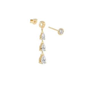 Pendientes de Diamantes Cultivados en Laboratorio con Forma de Pera de 2.66ct en Oro de 14K, Color DEF, Claridad VS VVS, Certificados por IGI, Regalo para Bodas, Fiestas y Aniversarios - Product Image 6