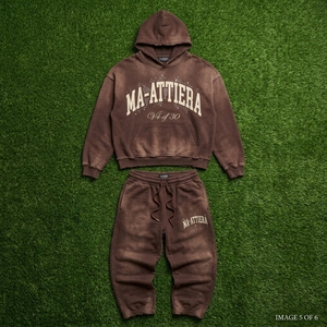 Ensemble de survêtement Ma-Attiera pour femme, sweat à capuche oversize en polaire et pantalon de jogging décontracté, style streetwear ample et long - Product Image 5