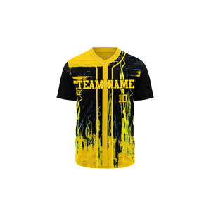 Maillot de baseball de cheerleading par sublimation, impression personnalisée, boutonné, avec noms, numéros et logos personnalisés, uniforme de baseball - Product Image 1