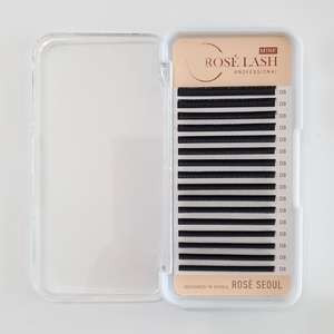 Extensions de cils ROSE LASH, texture naturelle bouclée, fini mat, fabriquées à la main, en PBT coréen, sans cruauté, véganes, 0.07-0.20 J B C CC D L L+ M Curls - Product Image 3