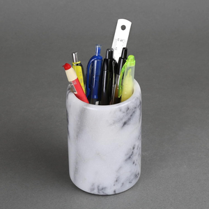 Porte-stylos en marbre, design créatif haut de gamme, multifonctionnel, rectangulaire, pour bureau, porte-stylos en marbre - Product Image 6