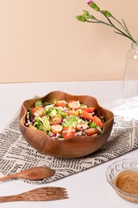 Cuenco de madera para servir, cuenco de madera liso para servir, cuenco de madera tallado para servir, cuenco de madera grabado para servir, cuenco de madera personalizado para servir - Product Image 6