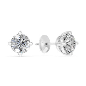 Boucles d'oreilles en argent 925 avec diamant de laboratoire certifié IGI, RJC ODM OEM, bijoux fins éthiques, plaqué rhodium, cadeau d'anniversaire de mariage EA500197 - Product Image 2