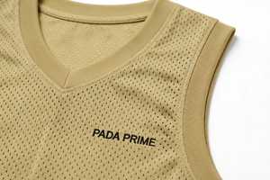 PADA PRIME ชุดยูนิฟอร์มบาสเก็ตบอลโพลีเอสเตอร์ระบายอากาศได้ดีสำหรับผู้ชายชุดเสื้อเจอร์ซีย์แขนกุดแบบตาข่ายดีไซน์คอวี - Product Image 5