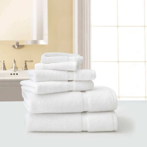 Serviette de bain en coton pur 550 GSM, blanche, en tissu éponge, de qualité supérieure, résistante, douce et absorbante, pour l'hôtellerie - Product Image 2