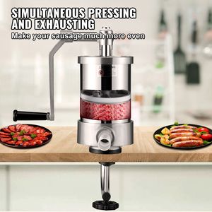 Machine à saucisses verticale en acier inoxydable 304 de 2,5 lb/1,5 L pour usage domestique, idéale pour le remplissage de saucisses - Product Image 4