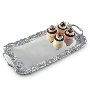 Plateau en métal design haut de gamme pour tables basses, plateau décoratif moderne en métal pour usage intérieur, sûr, Zaid Export - Product Image 1