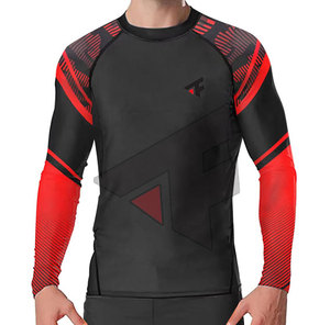 Service OEM, qualité supérieure, rashguard uni à manches longues, style unique, utilisation en extérieur. - Product Image 5