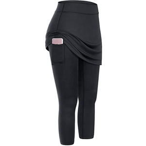 High Waist Yoga <b>Leggings</b> <b>With</b> <b>Pockets</b> Solid Color Full Length Spandex Polyester Elastic Waist Asymmetric Design Women's Pants - Product Image 2