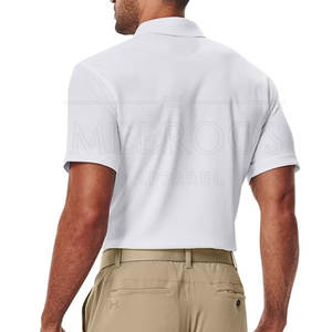 Polo de tennis personnalisé avec logo, tissu respirant, vêtements de sport athlétiques pour hommes, polo de tennis en coton de haute qualité - Product Image 4