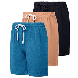 Shorts en coton basiques pour hommes, taille élastique, couleur unie, confortables, décontractés pour l'été, fabricant en gros de marques privées - Product Image 4