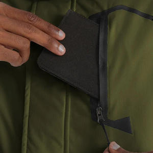 Men's Olive Green Waterproof Hooded Hard Shell <b>Jacket</b> <b>With</b> Zip Fly And <b>Pockets</b> For Winter Outdoor Use - Product Image 6