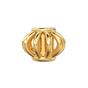 18K Solid Yellow Gold 4.2mm Single Piece Fancy Bali <b>Spacer</b> Bead High-end Jewelry Findings & Components - Product Image 4