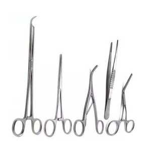 Juego de 5 Pinzas Quirúrgicas de Calidad, Voarse, Debakey, Hulka, Trousseau, Instrumentos Veterinarios de Acero Inoxidable de Dentavex - Product Image 1