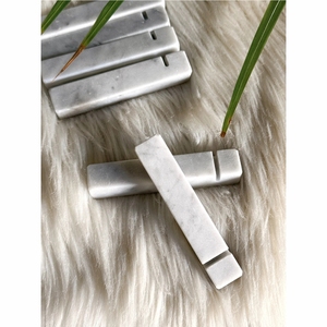 Custom Natural Black Marble <b>Chopstick</b> Spoon <b>Rest</b> Modern Stone Cutlery <b>Rest</b> Holder Set for Dining Table Restaurant Decor - Product Image 6