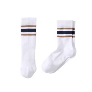 Chaussettes de yoga, de pilates et de barre antidérapantes à motif floral vert brodé personnalisé, avec volants, en coton tricoté pour femmes et enfants - Product Image 6