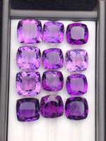 Ametyste naturelle originale 100 % naturelle, pierre précieuse taillée, améthyste violette pour la fabrication de bijoux, traitée par cirage/huile, 2,7, prix de gros