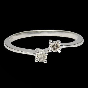 Silver Round Brilliant Cut Natural Diamond Engagement Ring Unisex Luxury Classic for Wedding Anniversary <b>Gift</b> - Product Image 2