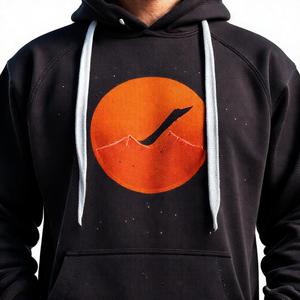 Sweat-shirt à capuche en coton épais avec imprimé graphique, streetwear personnalisé - Product Image 2
