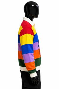 Custom Color Block 100% Cotton Long Sleeve Polo <b>Shirt</b> - Product Image 4