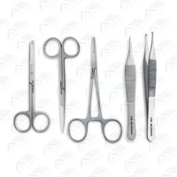 Kit de pratique de suture chirurgicale pour étudiants en médecine, comprenant un coussin de suture et des instruments de formation