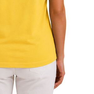 เสื้อยืดผู้หญิงสีเหลืองแบบกำหนดเอง พิมพ์ลายดอกไม้ แขนสั้น คอกลม เสื้อลำลอง ผ้าเนื้อนุ่ม แฟชั่นฤดูร้อน - Product Image 6
