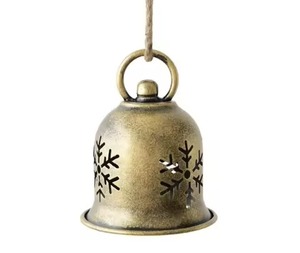 Luxury Hanging Christmas Bells Metal Accent for <b>Winter</b> Celebration and Interior <b>Decor</b> - Product Image 5
