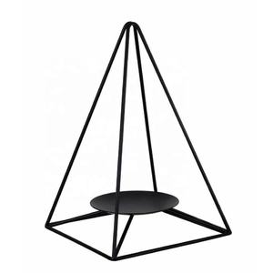 Bougeoir géométrique moderne de haute qualité ensemble de 2 bougeoirs bougeoir chauffe-plat pour décor de Table de bureau à domicile - Product Image 5