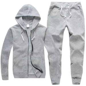 Ensembles de survêtements d'hiver pour hommes MATEX SPORTS, 2 pièces, décontractés, athlétiques, respirants, en polyester/coton, avec fermeture à cordon - Product Image 4