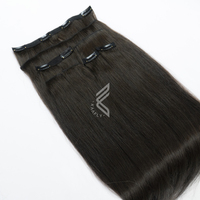 Extensions à clipser en cheveux naturels de haute qualité, cheveux vierges à cuticules alignées, cheveux européens, teinture Fumi, double trame machine