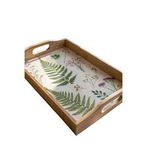 Plateau de service en bois poli moderne, forme carrée, durable, écologique, pour la maison, vente en gros - Product Image 3