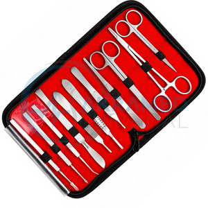 Kit de Disección Quirúrgica Veterinaria de 11 Piezas, Instrumentos de Sutura de Acero Inoxidable con Certificación CE, con Estuche de Transporte - Product Image 4