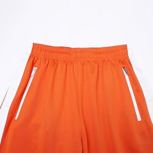 Chándal Naranja para Hombre, Cierre Completo, Cuello Alto, Deportivo, Color Sólido, Poliéster, Corte Regular, Bolsillos Laterales, Ropa de Primavera - Product Image 3