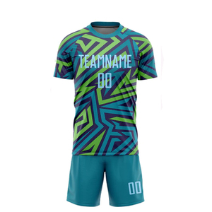 เสื้อฟุตบอลเด็กคุณภาพสูง 100% โพลีเอสเตอร์ พิมพ์โลโก้ตามสั่ง ชุดทีมแบบยูนิฟอร์ม เทคนิคการพิมพ์แบบซับลิเมชั่น - Product Image 1