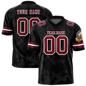 Maillot de football américain personnalisé BRG pour homme, col en V, manches courtes, impression sublimée, nom de l'équipe, n'importe quel nom, polyester respirant - Product Image 3