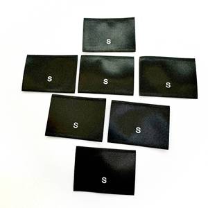 Etiquetas de tamaño de cuello trasero (XS L a) para ropa personalizada | Pegatinas autoadhesivas-Etiquetas de aplicación rápida para camisas y ropa de marca - Product Image 1