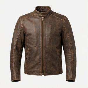 Veste de moto en cuir véritable pour homme de qualité supérieure, nouvelle arrivée, vestes de moto d'hiver, protections amovibles, personnalisables - Product Image 1